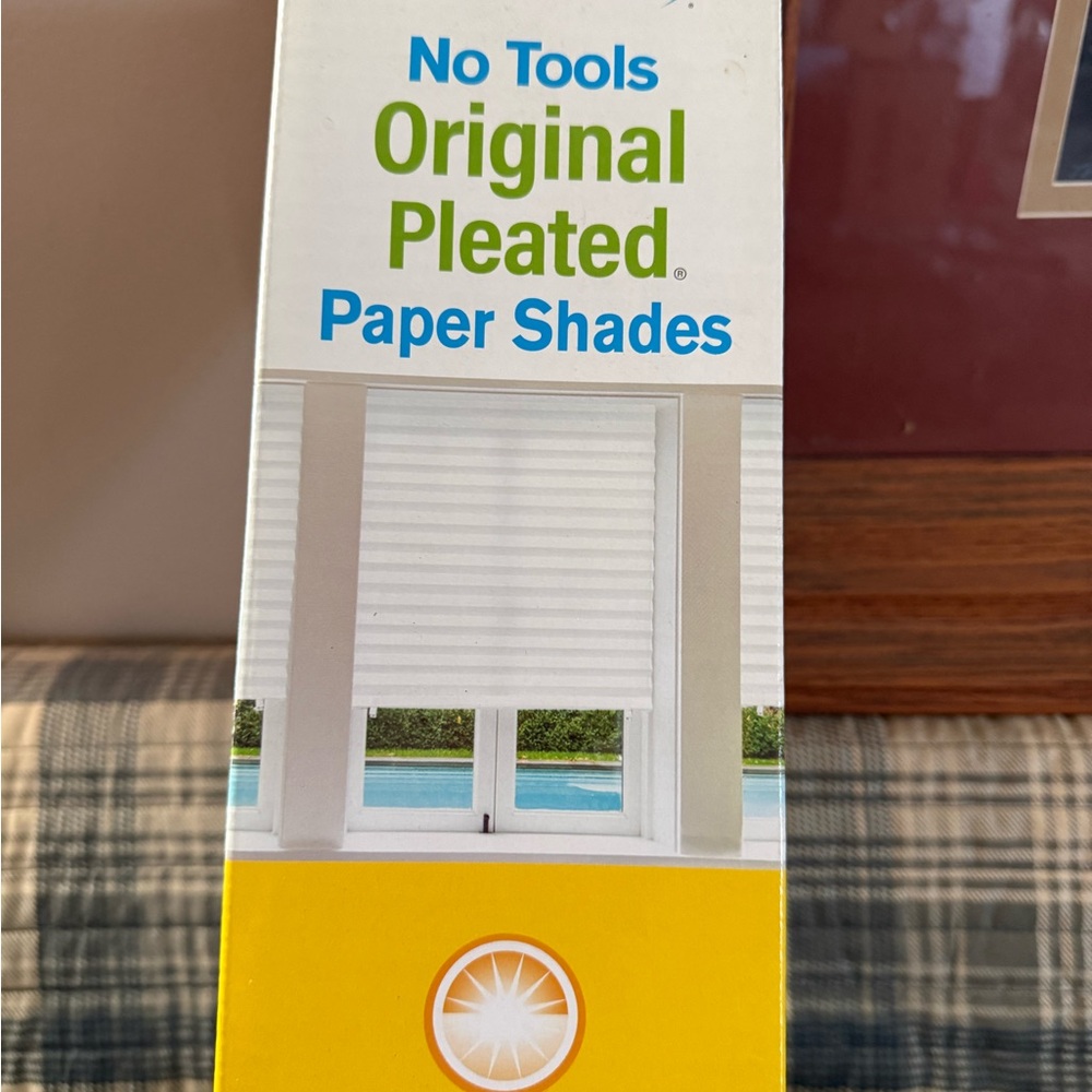 White Pleated Paper Shades